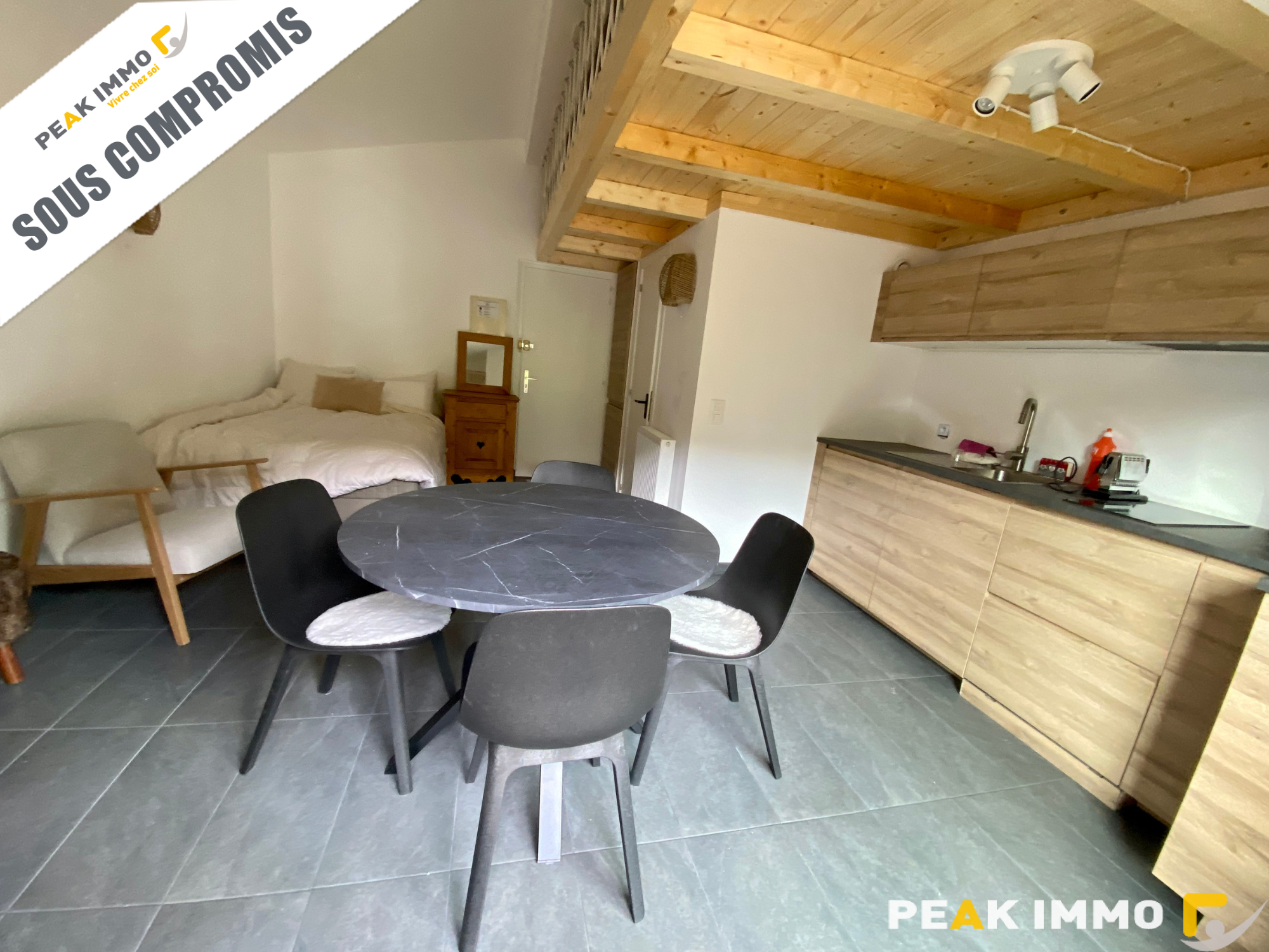 Studio mezzanine - 23m2 Loi Carrez - Megève