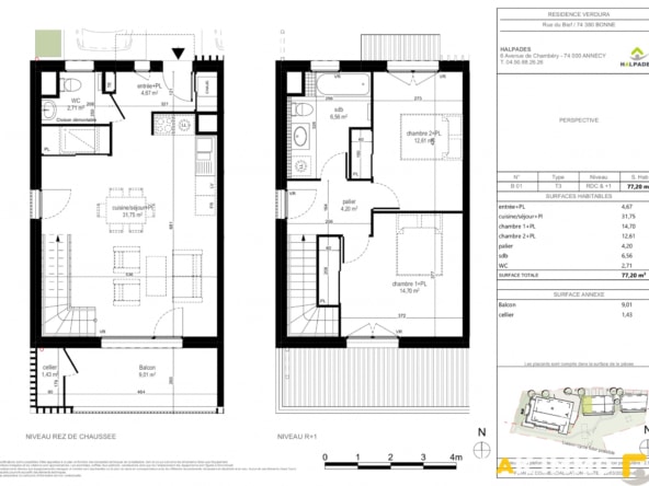 Appartement duplex neuf 3 pièces Bonne-sur-Menoge - 74380