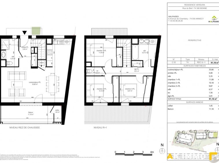 Appartement duplex neuf 4 pièces Bonne-sur-Menoge - 74380