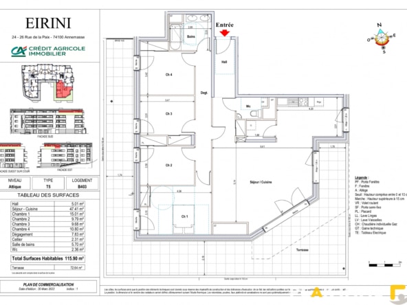 Appartement T5 Neuf 115.90m2 - 74100 Annemasse