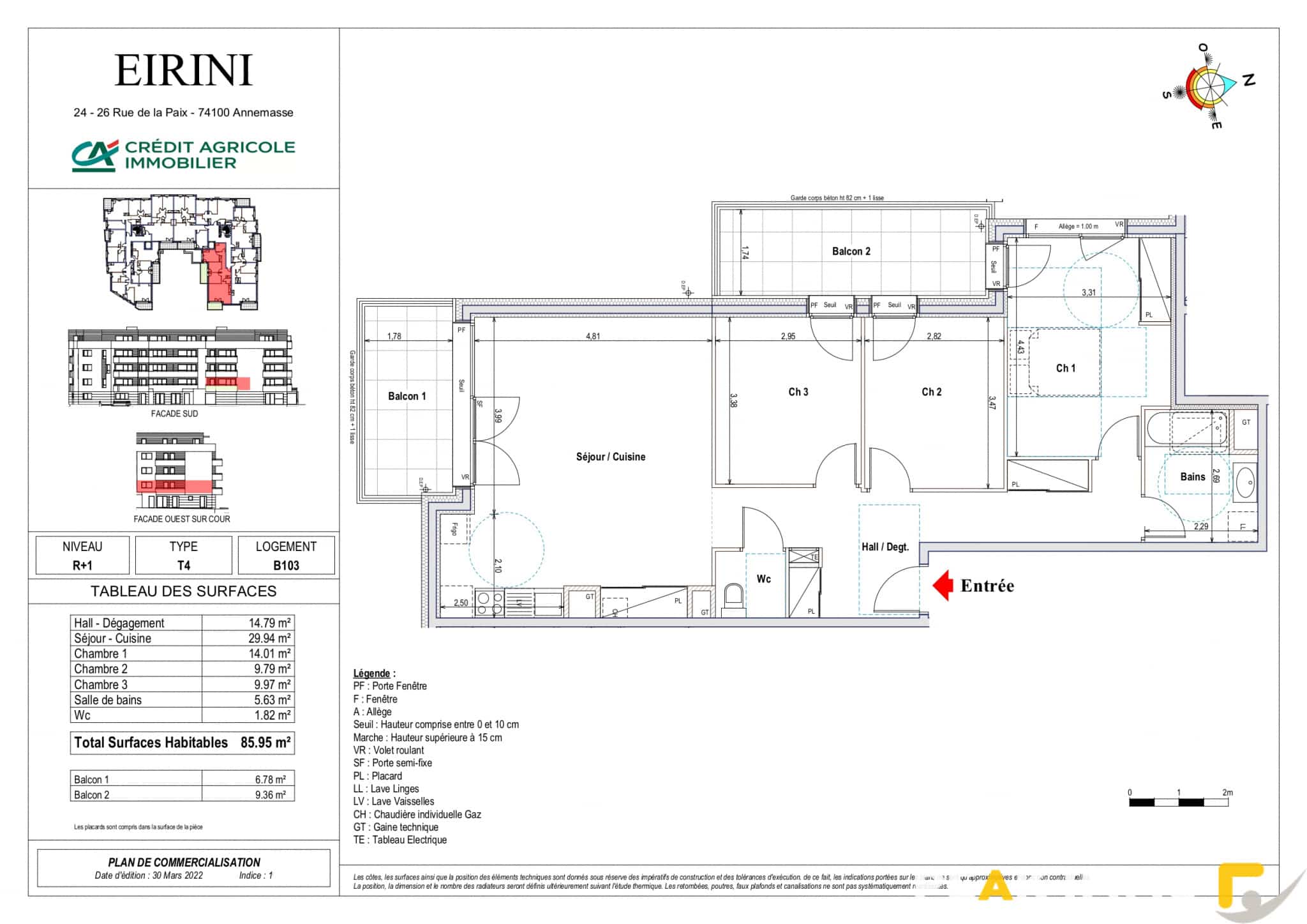 Appartement T4 Neuf 85.95m2 - 74100 Annemasse