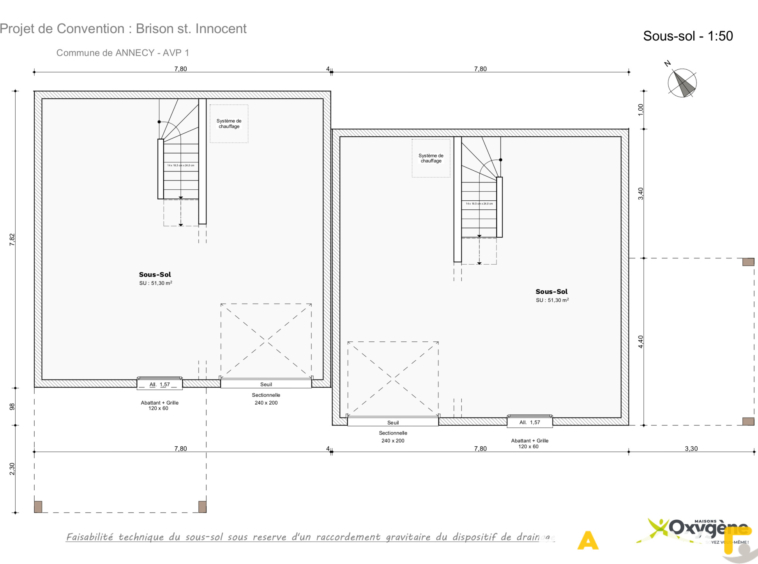 Maison mitoyenne 4 pièces - 90,66 m2- Brison Saint Innocent