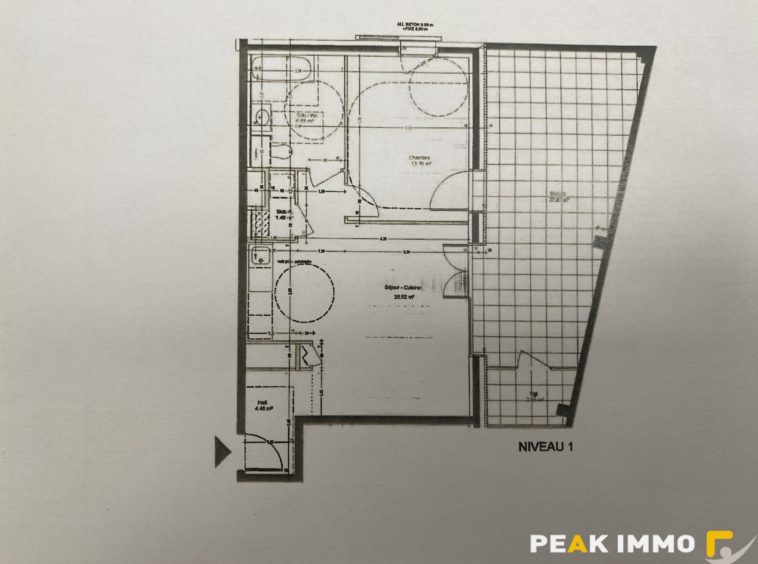 Appartement 2 pièces - 51,44m2 - Sallanches