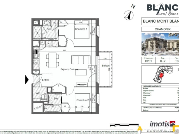 Appartement neuf 59,50 m2- Chamonix-Mont-Blanc