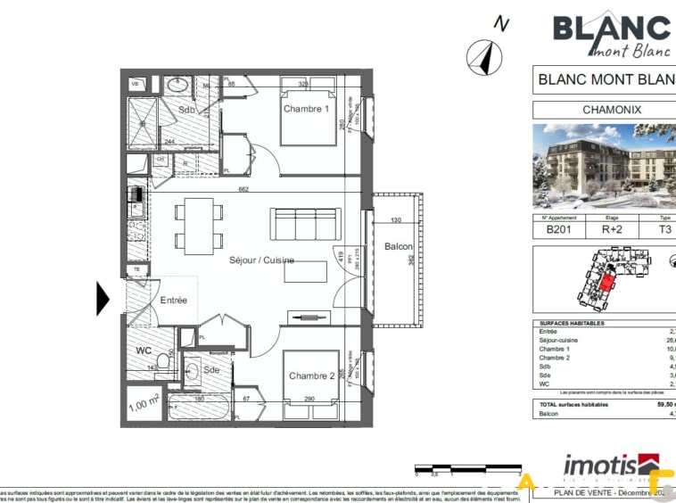 Appartement neuf 59,50 m2- Chamonix-Mont-Blanc