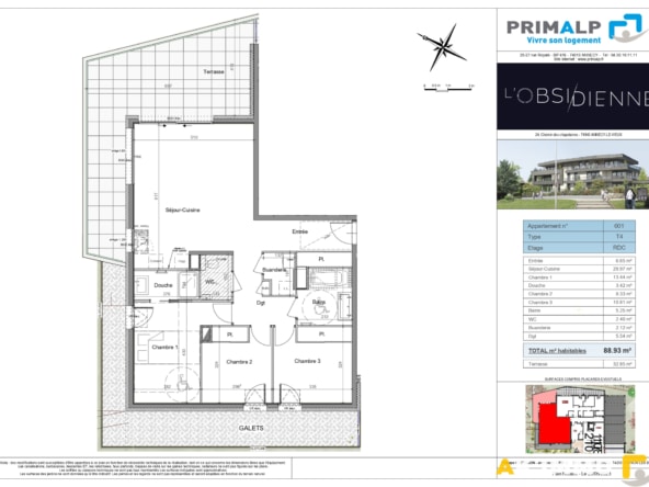 Appartement 4 pièces - 88.74 - Annecy-le-vieux