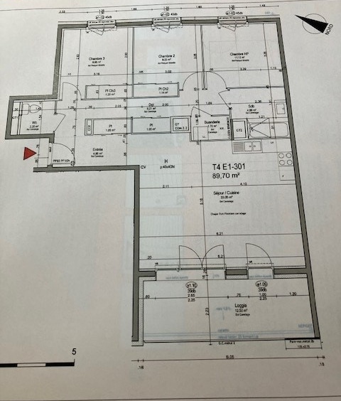 4 pièces, 89,70 m2, BARBERAZ