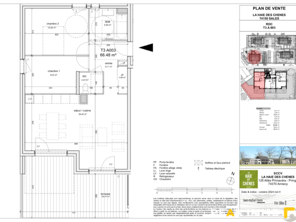 Appartement T3 - 60.60 m2 - SALES