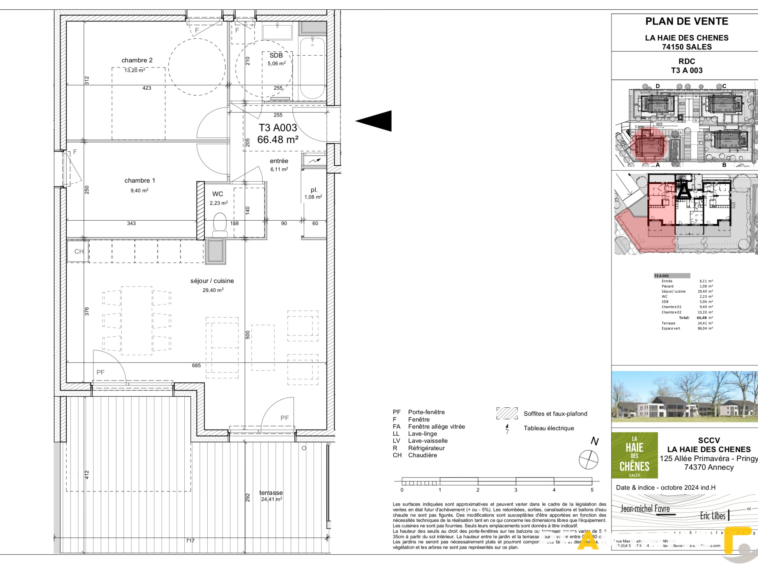 Appartement T3 - 60.60 m2 - SALES