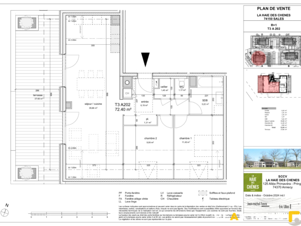 Appartement T3 - 72.40 m2 - Sales