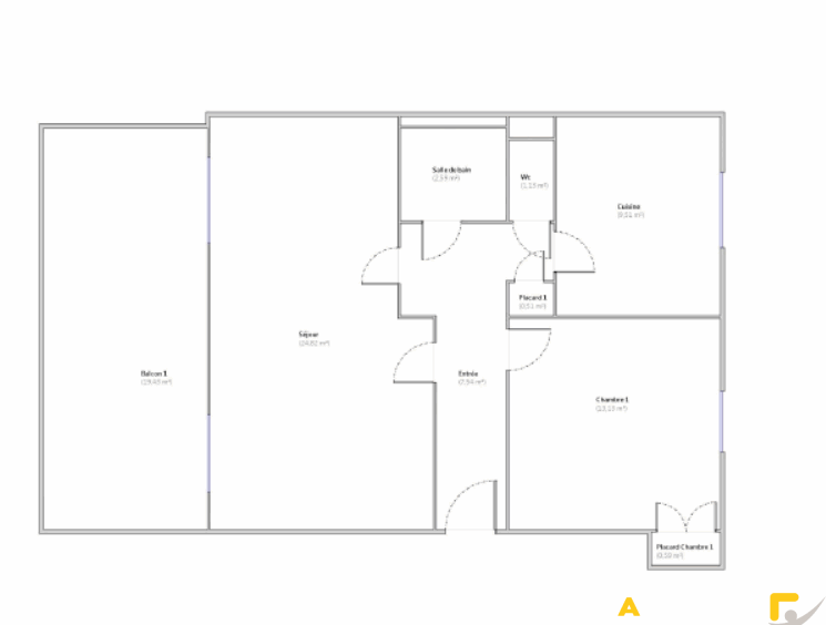 Appartemen 2 pièces meublé - 59,82 m2- ANNEMASSE