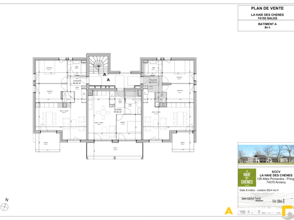 Appartement T3 avec balcon - 66.60 m2 - Sales