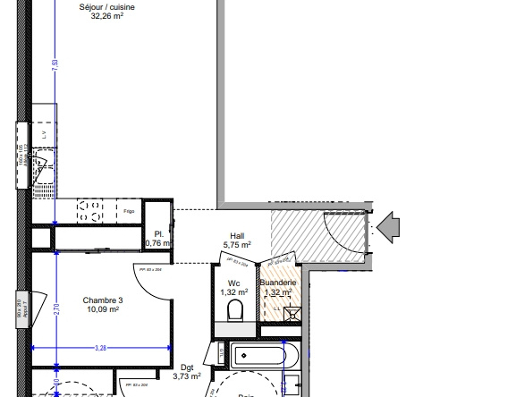 T4 Neuf de 82,28 m2 avec balcon Résidence Les Roches VIUZ-