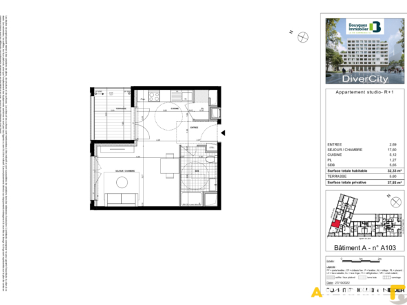 LOGEMENT NEUF - STUDIO DE 32M2 PROCHE DE LA FRONTIERE