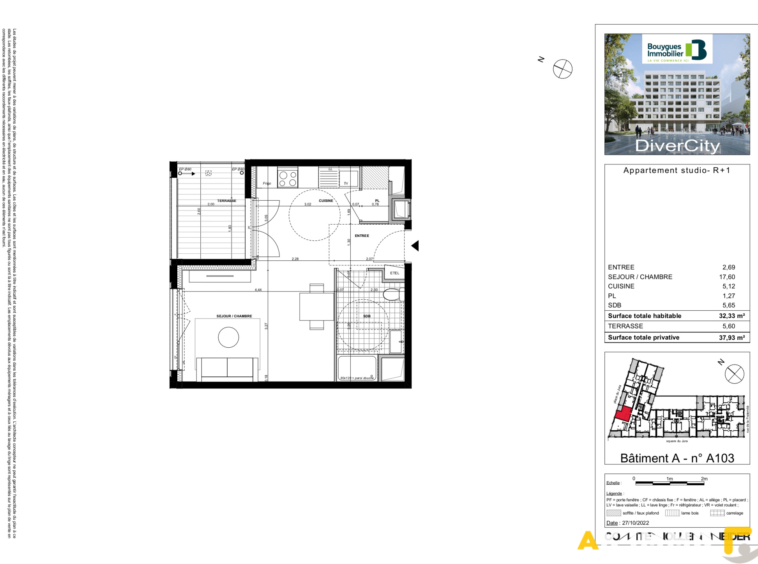 LOGEMENT NEUF - STUDIO DE 32M2 PROCHE DE LA FRONTIERE