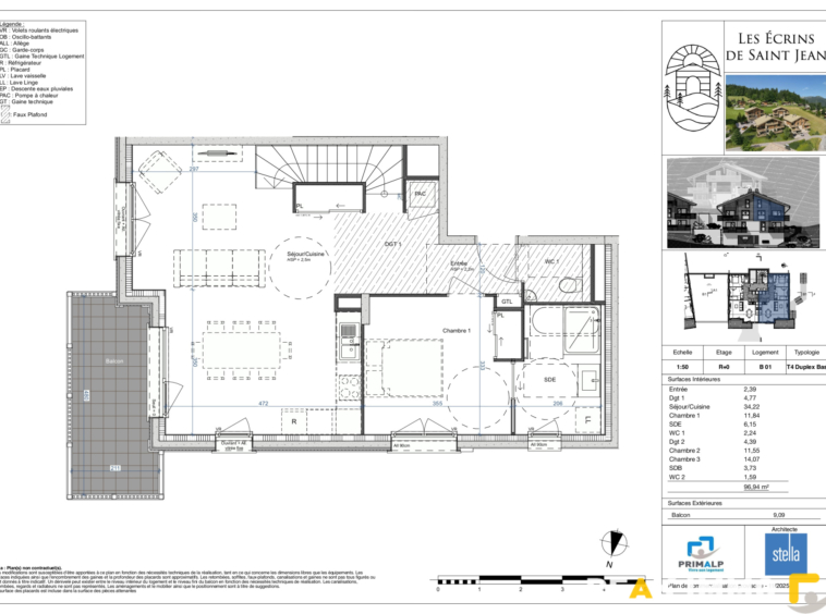 Appartement neuf en duplex - 96.94 m2 - Les Ecrins de Saint-