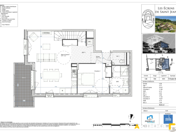 Appartement neuf en duplex - 96.94 m2 - Les Ecrins de Saint-