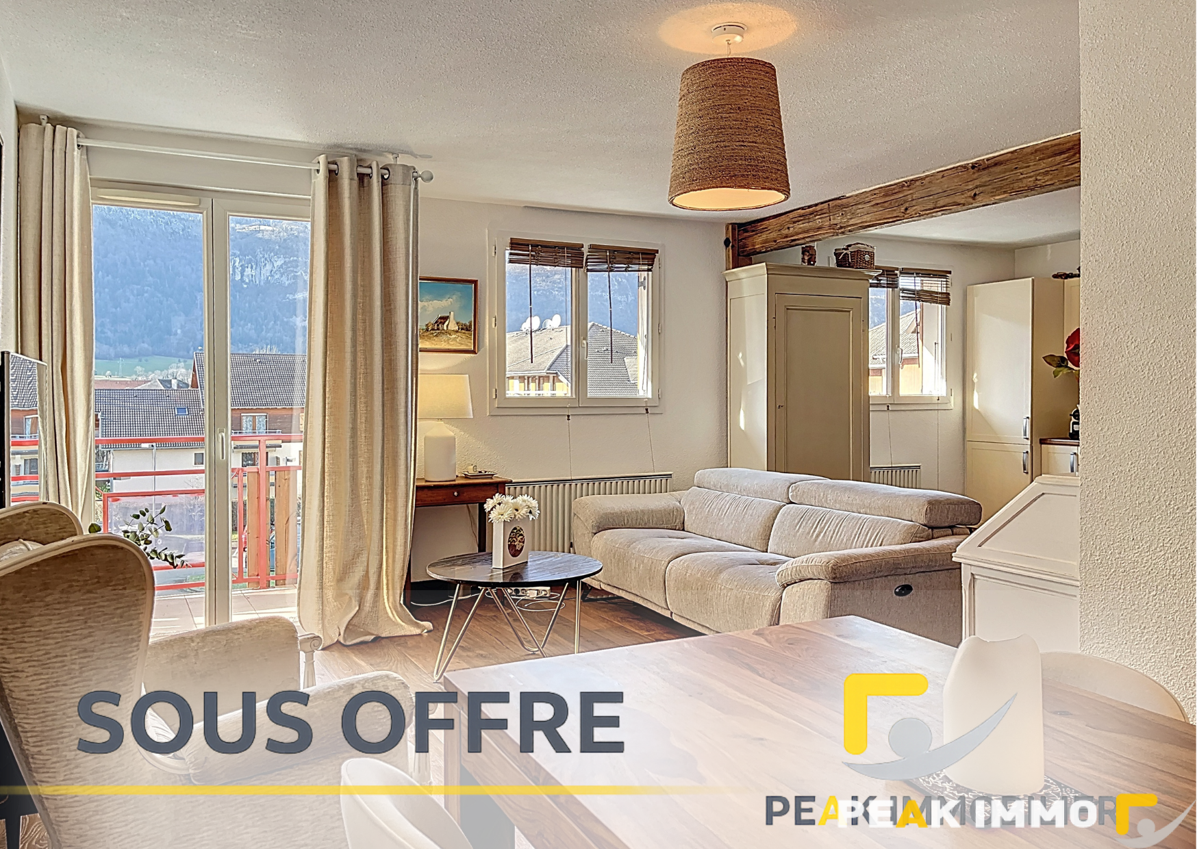 Coquet T3 en duplex + garage - 66 m2 - DOUSSARD Centre