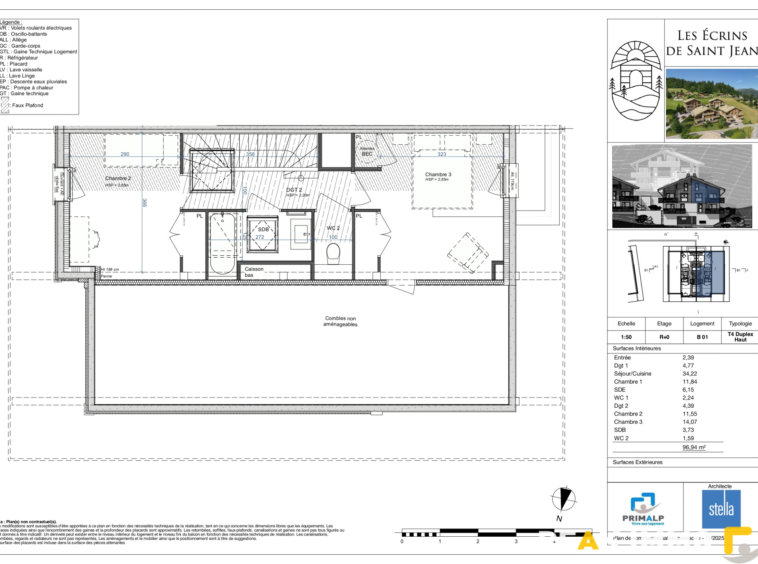 Appartement neuf en duplex - 96.94 m2 - Les Ecrins de Saint-