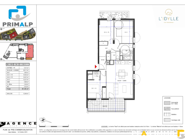 Appartement T4 - 81.46 m2 - L'Idylle à THONES