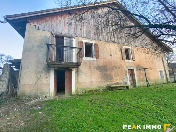 Maison mitoyenne de 46.06m2 avec jardin à rénover   Peillonn
