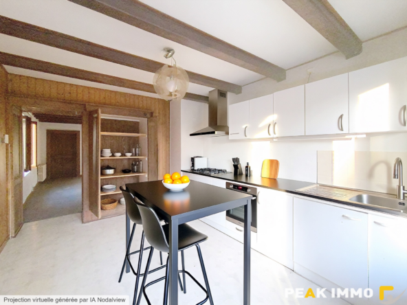 Maison mitoyenne de 46.06m2 avec jardin à rénover   Peillonn