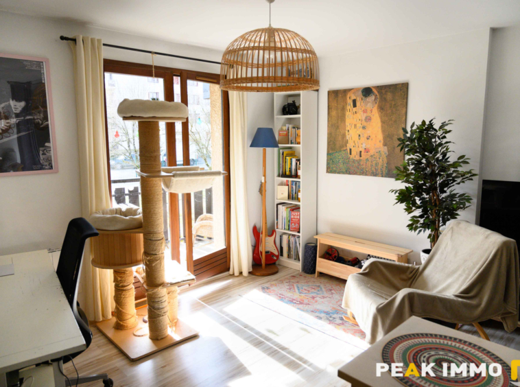 Studio 28,93 m2   Balcon sud   Vendu loué   Vue montagnes