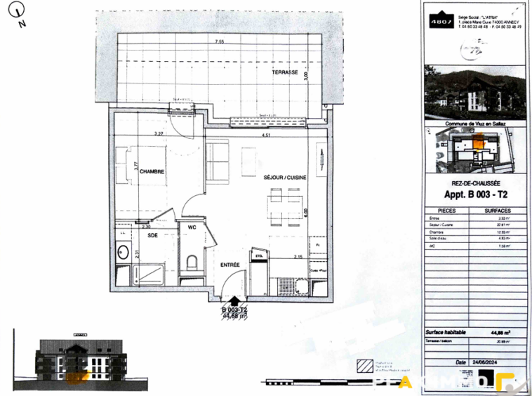 VIUZ-EN-SALLAZ   Appartement neuf avec terrasse, garage et c
