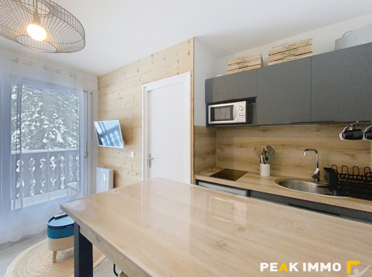 Studio rénové de 18.03m2 avec terrasse   Pied des pistes   S