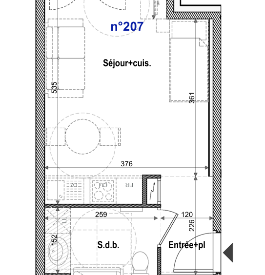 Neuf - Studio 26 m2 - place de parking- FAVERGES Centre
