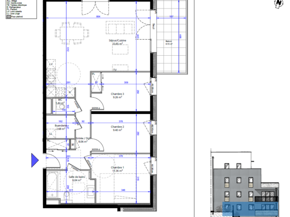 Appartement - 4 pièces - 81.88 m2 - Seynod