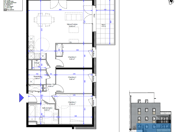 Appartement - 4 pièces - 81.88 m2 - Seynod