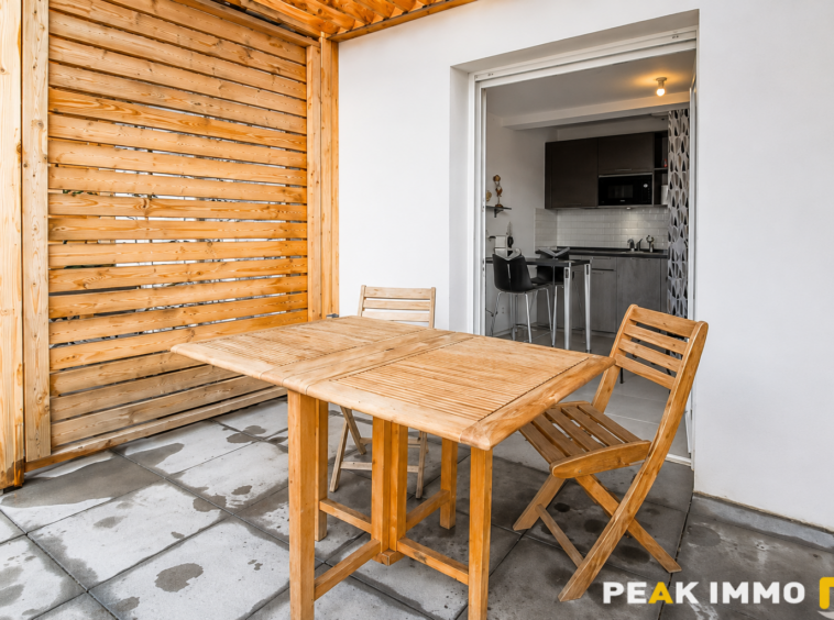 A VENDRE STUDIO MEUBLÉ EN REZ-DE-JARDIN AVEC GRAND GARAGE A