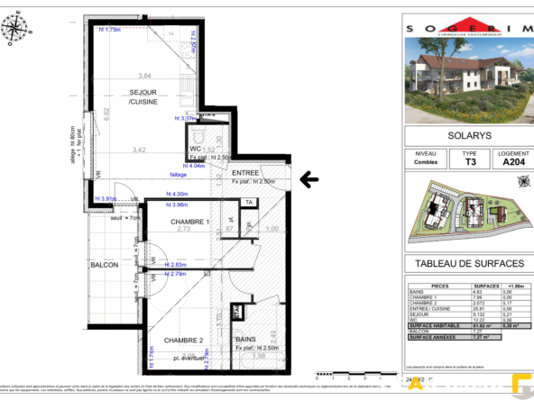 LOGEMENT NEUF - Appartement T3 - 2ème étage