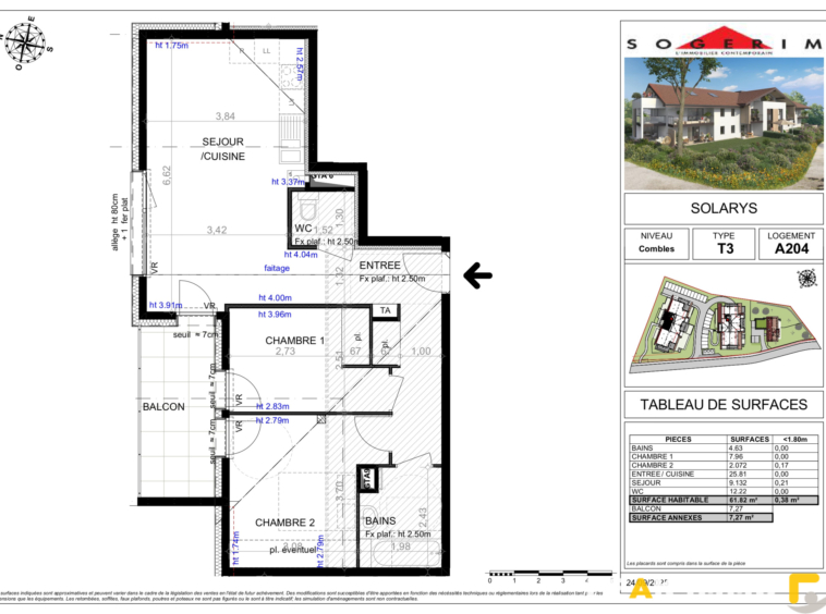 LOGEMENT NEUF - Appartement T3 - 2ème étage