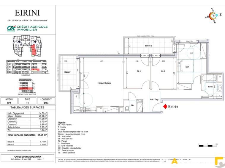 Appartement - 4 pièces - 85.95m2