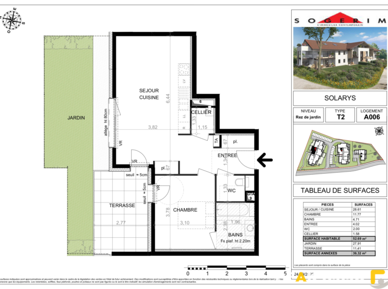 LOGEMENT NEUF - Appartement T2 en rez de jardin